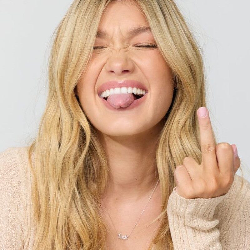 TINY FUCK NECKLACE • DAINTY 14K GOLD & STERLIN (ONLINE EXCLUSIVE)