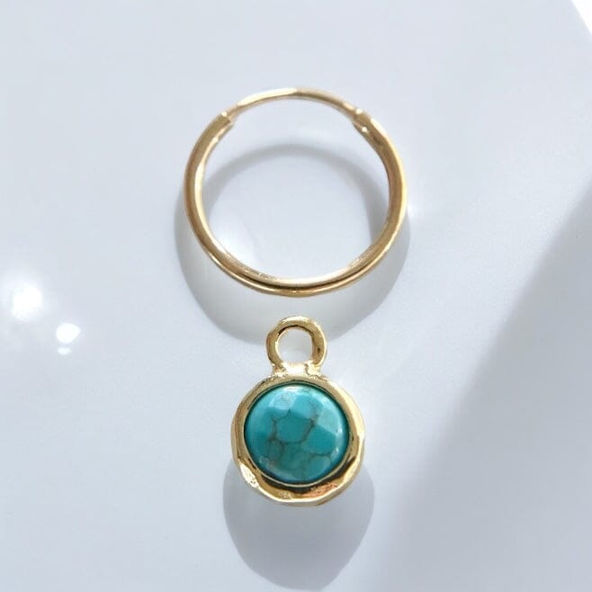 7MM TURQUOISE EARRING CHARM