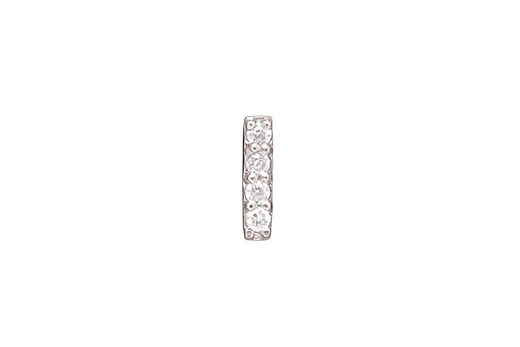 DIAMOND AND STERLING INITIAL STUD