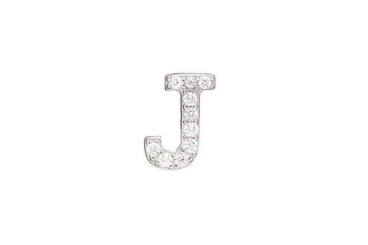 DIAMOND AND STERLING INITIAL STUD