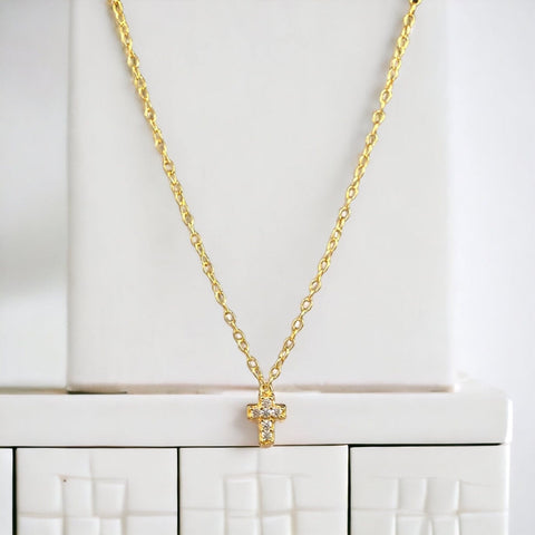 MINI CROSS NECKLACE β Sugar Bean Jewelry