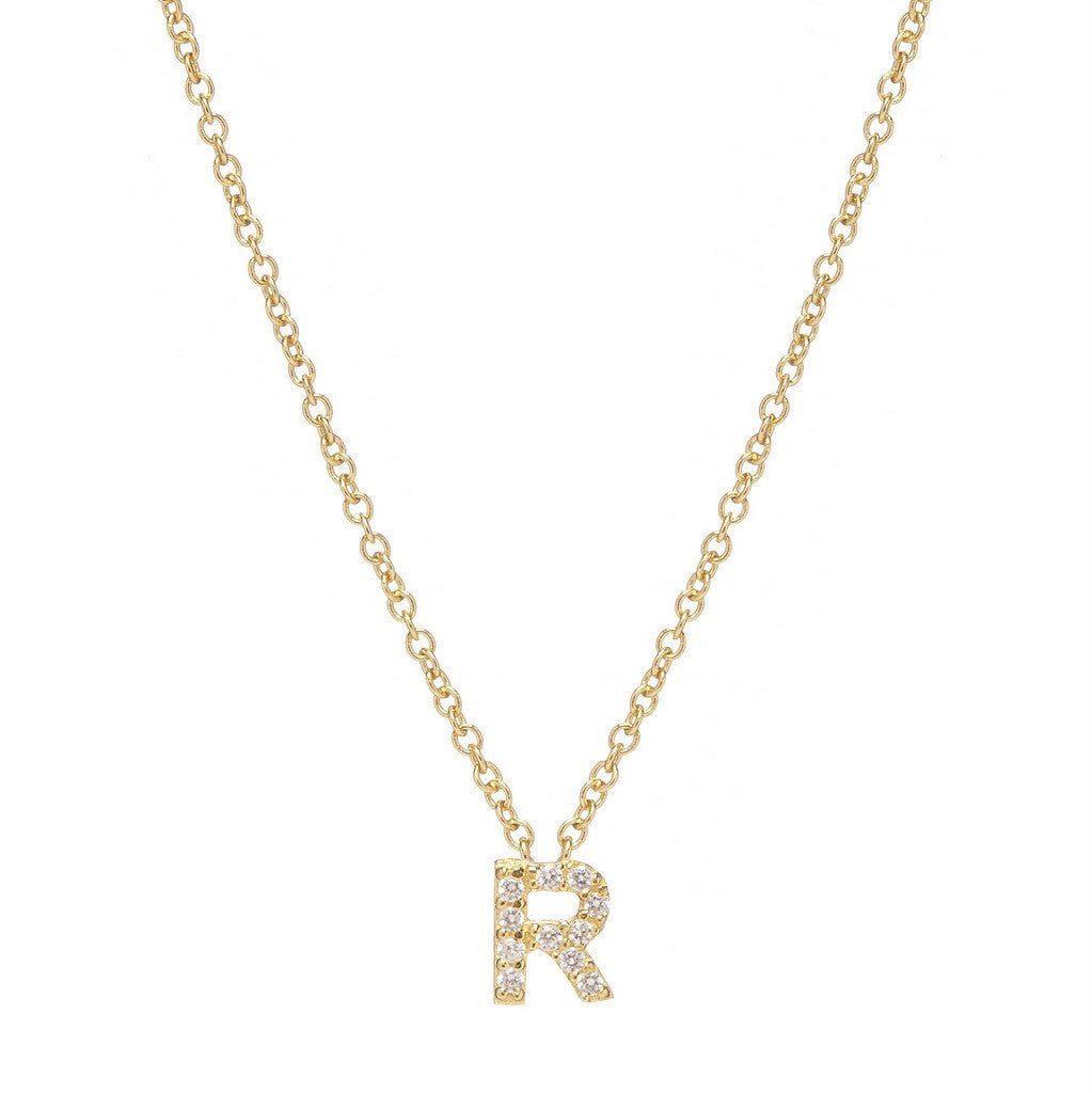 INITIAL NECKLACE GOLD – Sugar Bean Jewelry